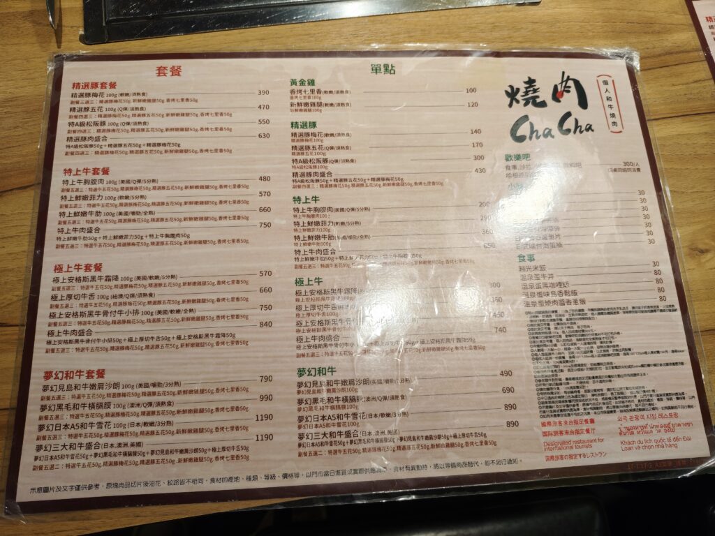 燒肉 ChaCha-西門店DM