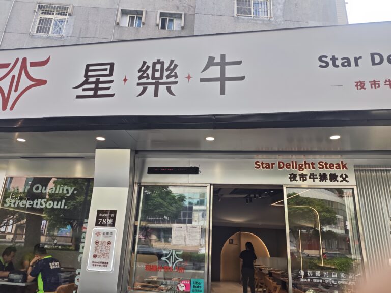 台北天母星樂牛排店面招牌