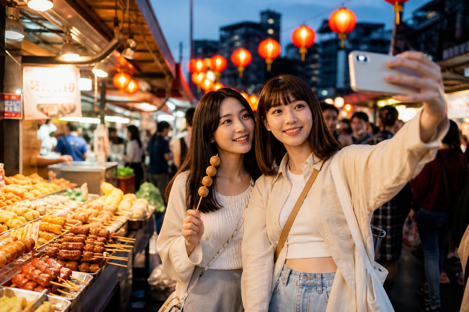台灣夜市一日遊示意圖