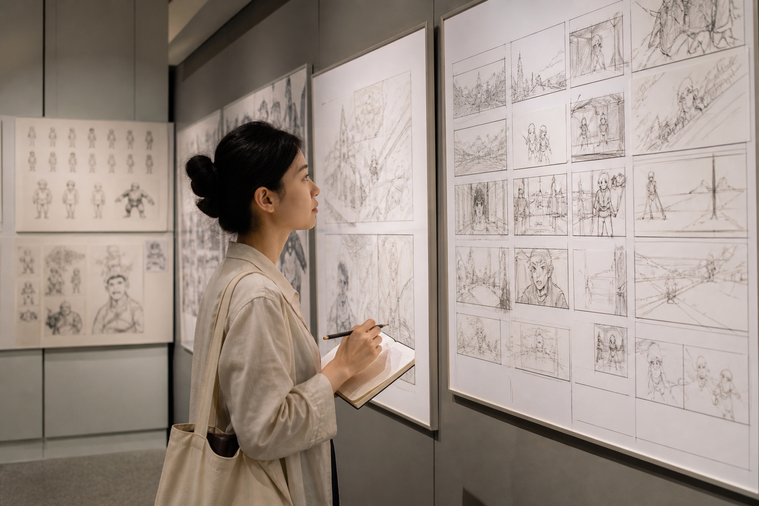 動畫製作稿展覽氛圍示意圖