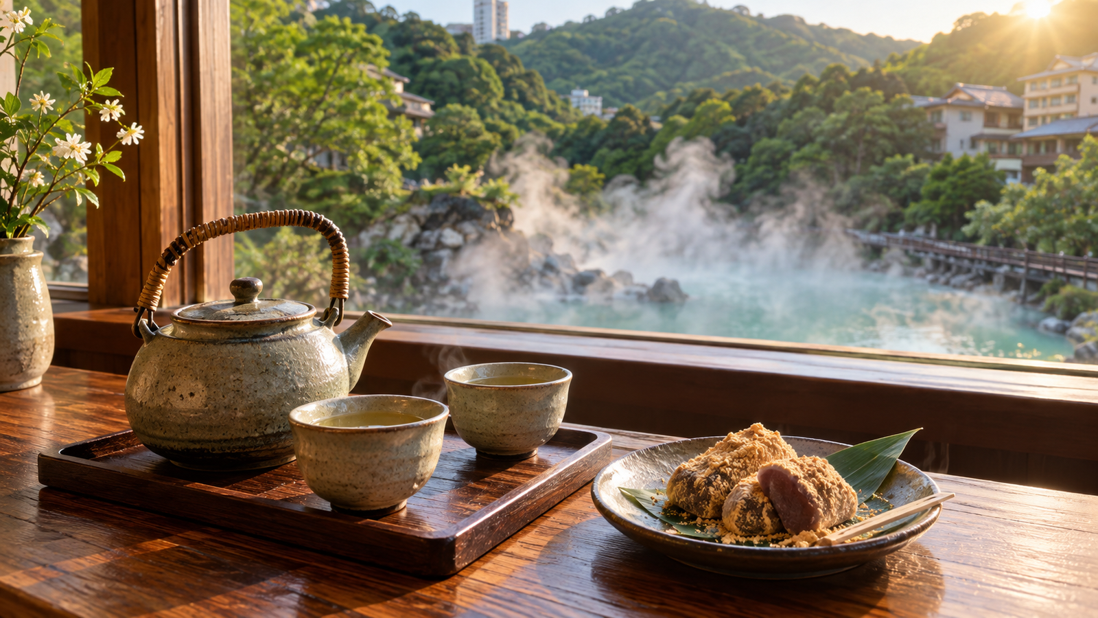 北投山景茶點休息時光示意圖